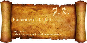 Ferenczei Kitti névjegykártya